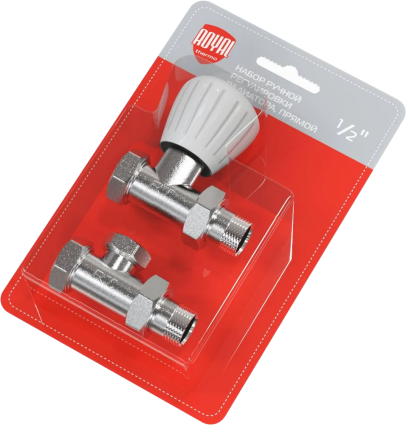 Вентили Royal Thermo 1/2" М30х1,5 прямые, комплект