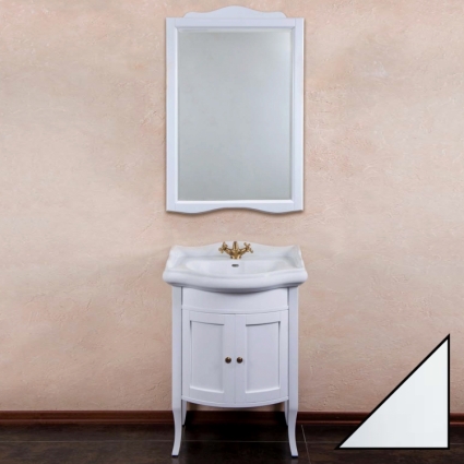 Мебель для ванной La Beaute Classic Lorette 65 белый глянец, фурнитура бронза