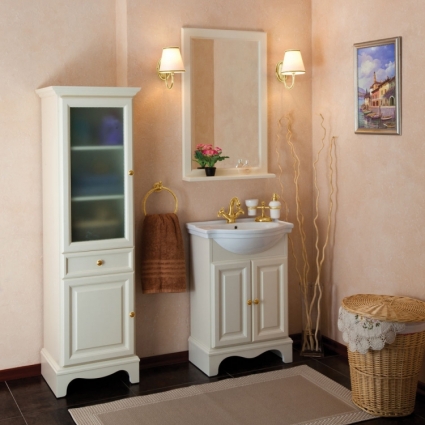 Мебель для ванной La Beaute Classic Michel 60 слоновая кость матовый, фурнитура золото