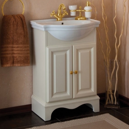 Тумба для комплекта La Beaute Classic Michel 60 слоновая кость матовый, фурнитура золото