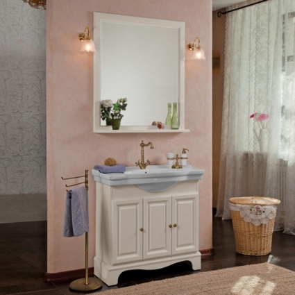 Мебель для ванной La Beaute Classic Michel 90 слоновая кость матовый, фурнитура бронза