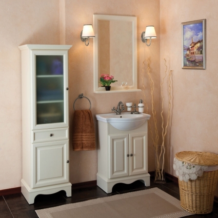 Мебель для ванной La Beaute Classic Michel 60 слоновая кость матовый, фурнитура серебро