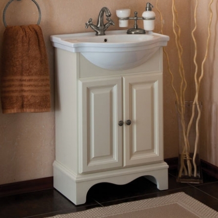 Тумба для комплекта La Beaute Classic Michel 60 слоновая кость матовый, фурнитура серебро