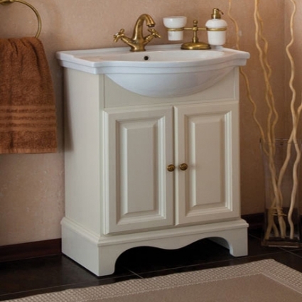 Тумба для комплекта La Beaute Classic Michel 70 слоновая кость матовый, фурнитура бронза