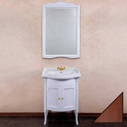 Мебель для ванной La Beaute Classic Lorette 65 орех матовый, фурнитура золото