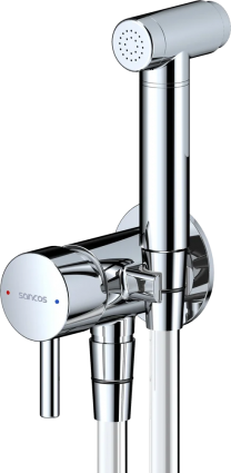 Гигиенический душ Sancos Atom SC2001CH, со смесителем, С ВНУТРЕННЕЙ ЧАСТЬЮ, хром глянцевый