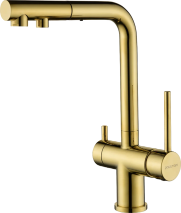 Смеситель для кухни Paulmark Serpentine Se213222-G, золото