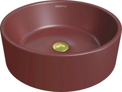 Раковина Grossman Color GR-3013 бордовая матовая