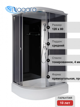 Душевая кабина Niagara Eco E120/80/26R/TN 120х80 см