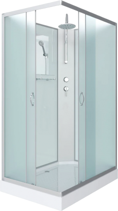 Душевая кабина Niagara Classic NG-43295-14QBKT, 120х90 см, без крыши, с тропическим душем