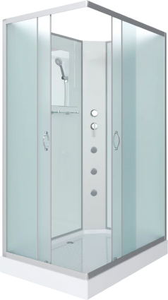 Душевая кабина Niagara Classic NG-43295-14QBKG, 120х90 см, без крыши, с гидромассажем