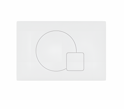 Кнопка смыва Enio Geometria OOO белая матовая