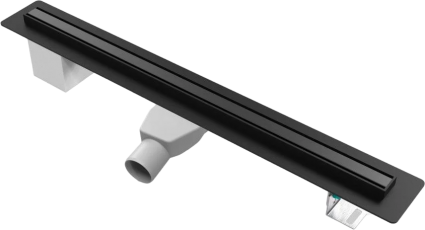 Душевой трап (лоток) Paini Slim Line 60 см, D50, черный матовый