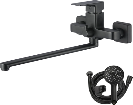 Смеситель для ванны с душем WesnaArt Narcis NAR06-320BL-25221 черный