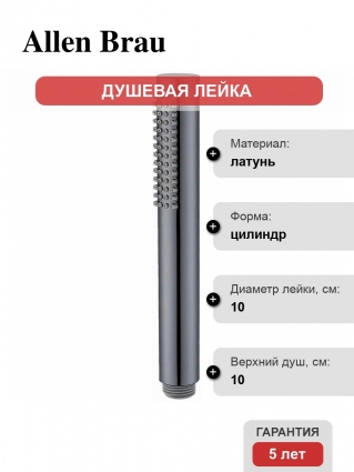Душевая лейка Allen Brau Priority 5.31020-MG графит