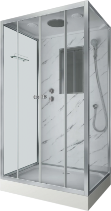 Душевая кабина Niagara Luxe 7772QM 120х90, серебро
