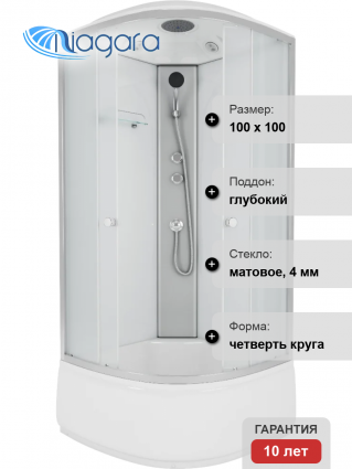 Душевая кабина Niagara Eco E100/40/MT 100х100 см