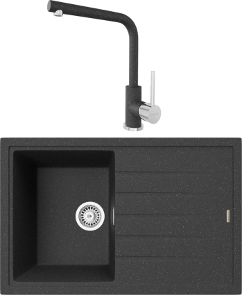 Комплект Мойка кухонная TopZero Juliet 780.500-40 galaxy + Смеситель Donald galaxy 40