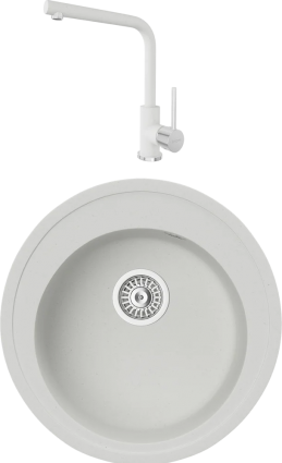 Комплект Мойка кухонная TopZero Eva 510-07 ice + Смеситель Donald ice 07
