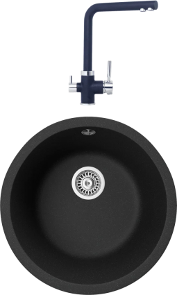 Комплект Мойка кухонная TopZero Kelly 460-10 Cosmos + Смеситель Alphons cosmos 10