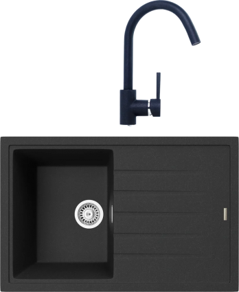 Комплект Мойка кухонная TopZero Juliet 780.500-10 cosmos + Смеситель Romeo cosmos 10