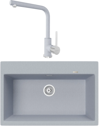 Комплект Мойка кухонная TopZero TopGran Gretta 780.510-49 titan 49 + Смеситель Donald titan 49