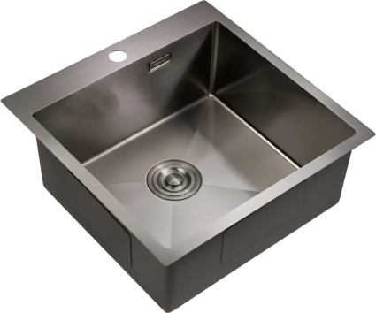 Мойка кухонная Milacio Steel Denia 51 MC.77489 сталь воронёная