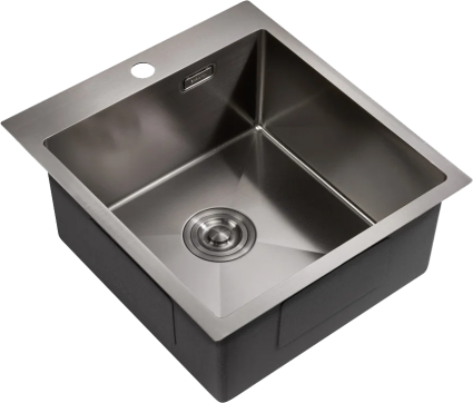 Мойка кухонная Milacio Steel Denia 46 MC.77479 сталь воронёная