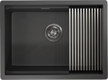 Мойка кухонная Granula Kitchen Space KS-6045U, черный матовый