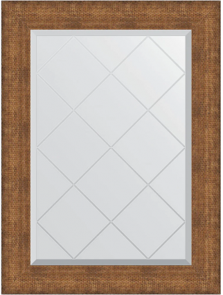 Зеркало Evoform Exclusive-G BY 4555, 67x89 медная кольчуга, в багетной раме, с гравировкой