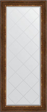 Зеркало Evoform Exclusive-G BY 4148, 66x156 римская бронза, в багетной раме, с гравировкой