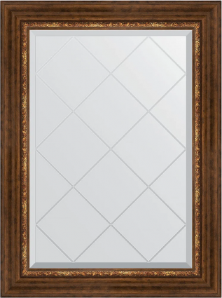 Зеркало Evoform Exclusive-G BY 4105, 66x89 римская бронза, в багетной раме, с гравировкой
