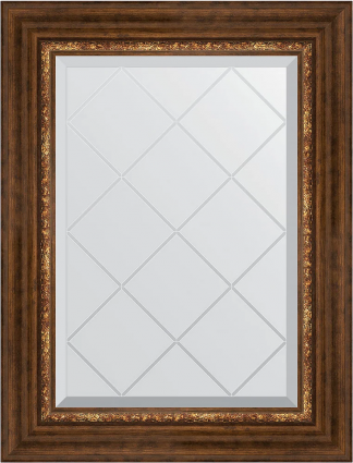 Зеркало Evoform Exclusive-G BY 4019, 56x74 римская бронза, в багетной раме, с гравировкой