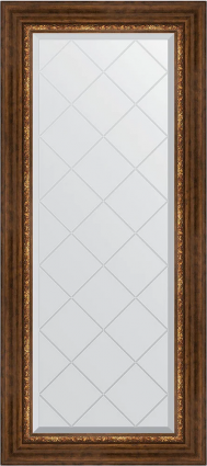 Зеркало Evoform Exclusive-G BY 4062, 56x126 римская бронза, в багетной раме, с гравировкой