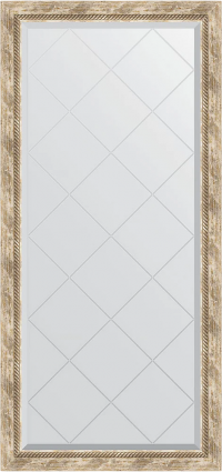 Зеркало Evoform Exclusive-G BY 4263, 73x155  прованс с плетением, в багетной раме, с гравировкой