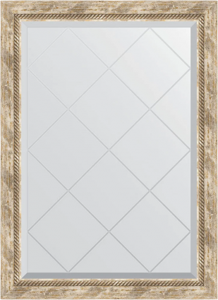 Зеркало Evoform Exclusive-G BY 4177, 73x101 прованс с плетением, в багетной раме, с гравировкой