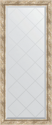 Зеркало Evoform Exclusive-G BY 4134, 63x153 прованс с плетением, в багетной раме, с гравировкой