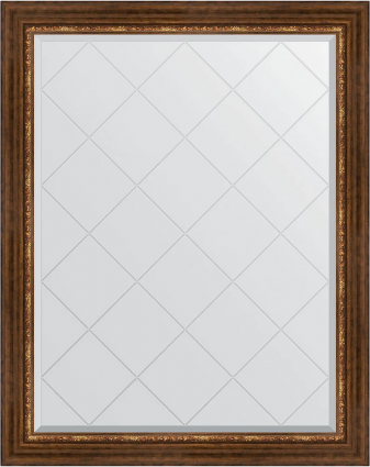Зеркало Evoform Exclusive-G BY 4363, 96x121 римская бронза, в багетной раме, с гравировкой