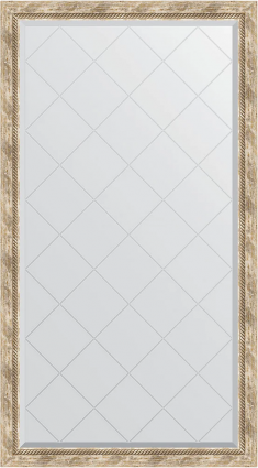Зеркало Evoform Exclusive-G BY 4392, 93x168 см,  прованс с плетением, в багетной раме, с гравировкой