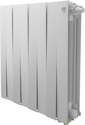 Радиатор биметаллический Royal Thermo Piano Forte 500 VDR80 8 секций, межосевое расстояние 8 см, bianco traffico