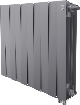 Радиатор биметаллический Royal Thermo Piano Forte 500 VDR80 12 секций, межосевое расстояние 8 см, silver satin