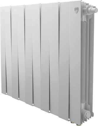 Радиатор биметаллический Royal Thermo Piano Forte 500 VDR80 10 секций, межосевое расстояние 8 см, bianco traffico