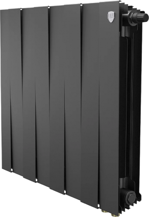 Радиатор биметаллический Royal Thermo Piano Forte 500 VDR80 8 секций, межосевое расстояние 8 см, noir sable