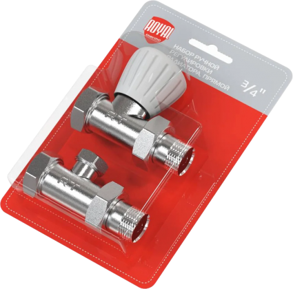 Вентили Royal Thermo 3/4" М30х1,5 прямые, комплект