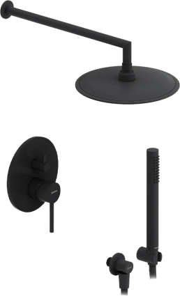 Душевой комплект Damixa Scandinavian Pure 936520300 С ВНУТРЕННЕЙ ЧАСТЬЮ, черный