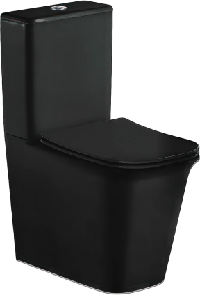Унитаз-компакт Cerutti SPA Arno MB CT9827 безободковый, с микролифтом, матовый черный