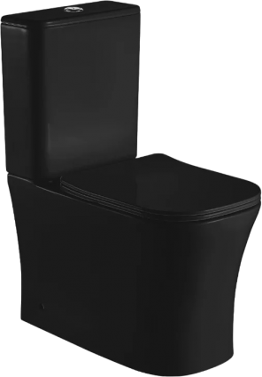 Унитаз-компакт Cerutti SPA Marmolada MB CT9826 безободковый, с микролифтом, матовый черный