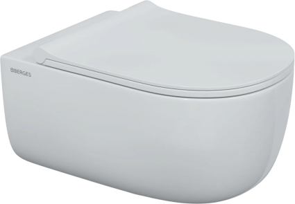 Унитаз подвесной Berges Wasserhaus Ego XL Rimless 082138 безободковый, с микролифтом, белый