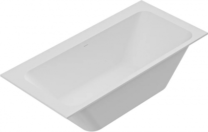 Ванна из искусственного камня Cezares Slider Solid Surface 170x80 см, со сливом-переливом, с донным клапаном, матовая