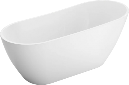 Акриловая ванна BelBagno BB704 170x80 см, отдельностоящая, овальная, со сливом-переливом, с донным клапаном